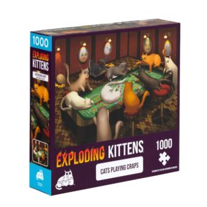 Puzzles Exploding Kittens 1000 piezas: Cats Playing Craps (Preventa)